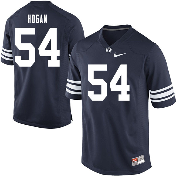 Men #54 Britton Hogan BYU Cougars College Football Jerseys Sale-Navy